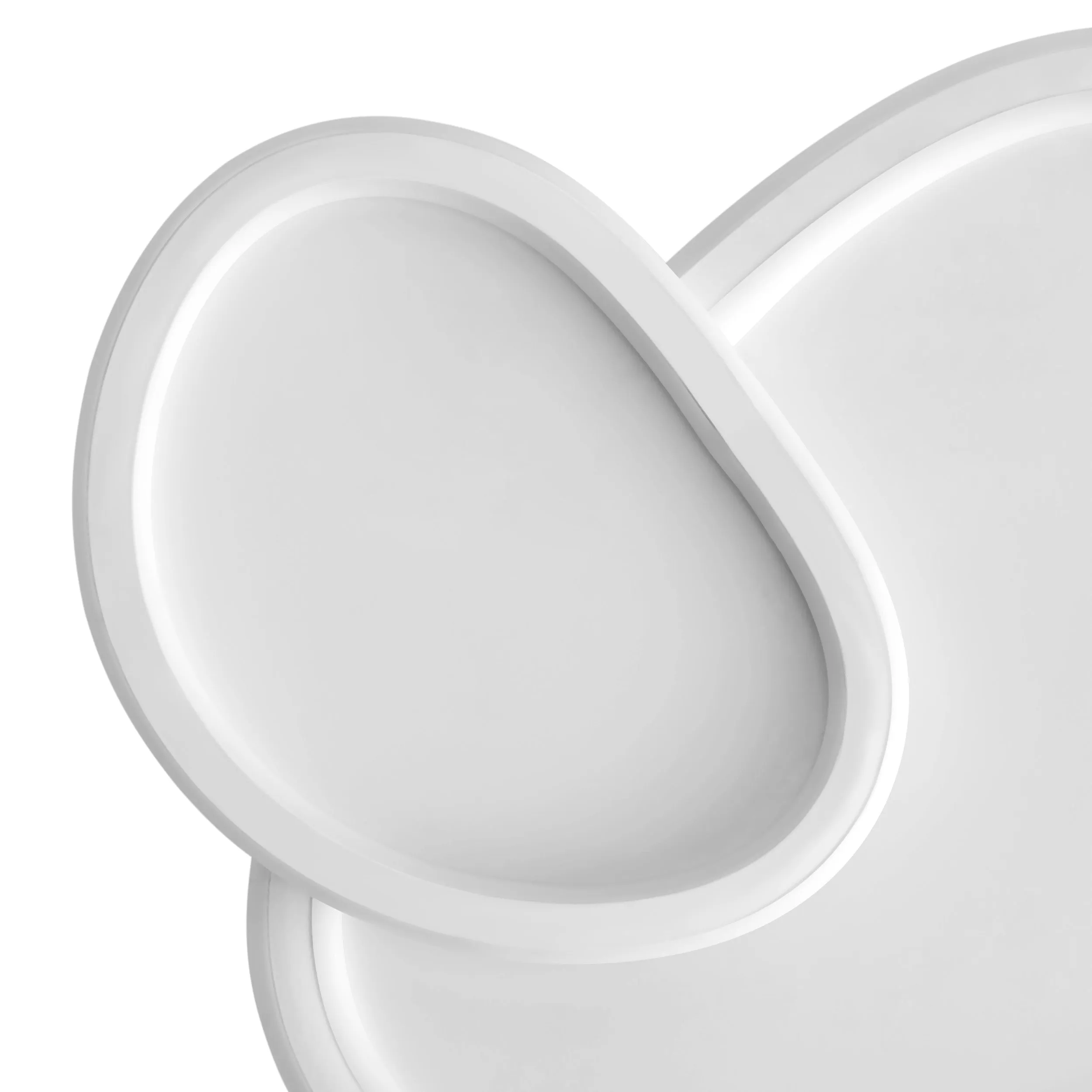 2-Lights Modern Dimmable Cloud Shape LED Flush Mount Lighting