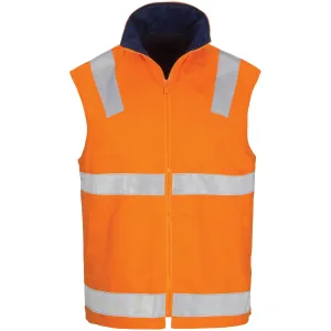 3765 HiVis Cotton Drill Reversible Vest Taped