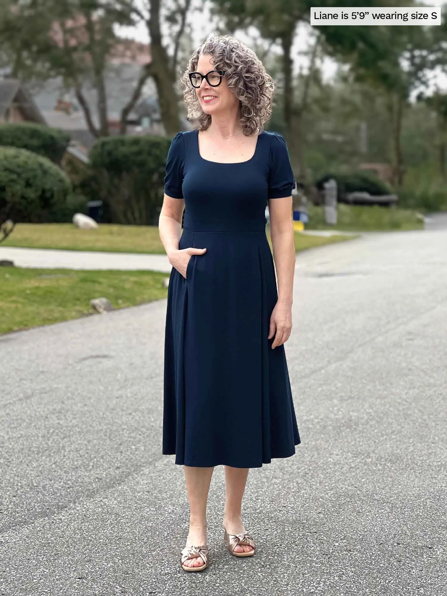 Anika puff sleeve midi dress - FINAL SALE