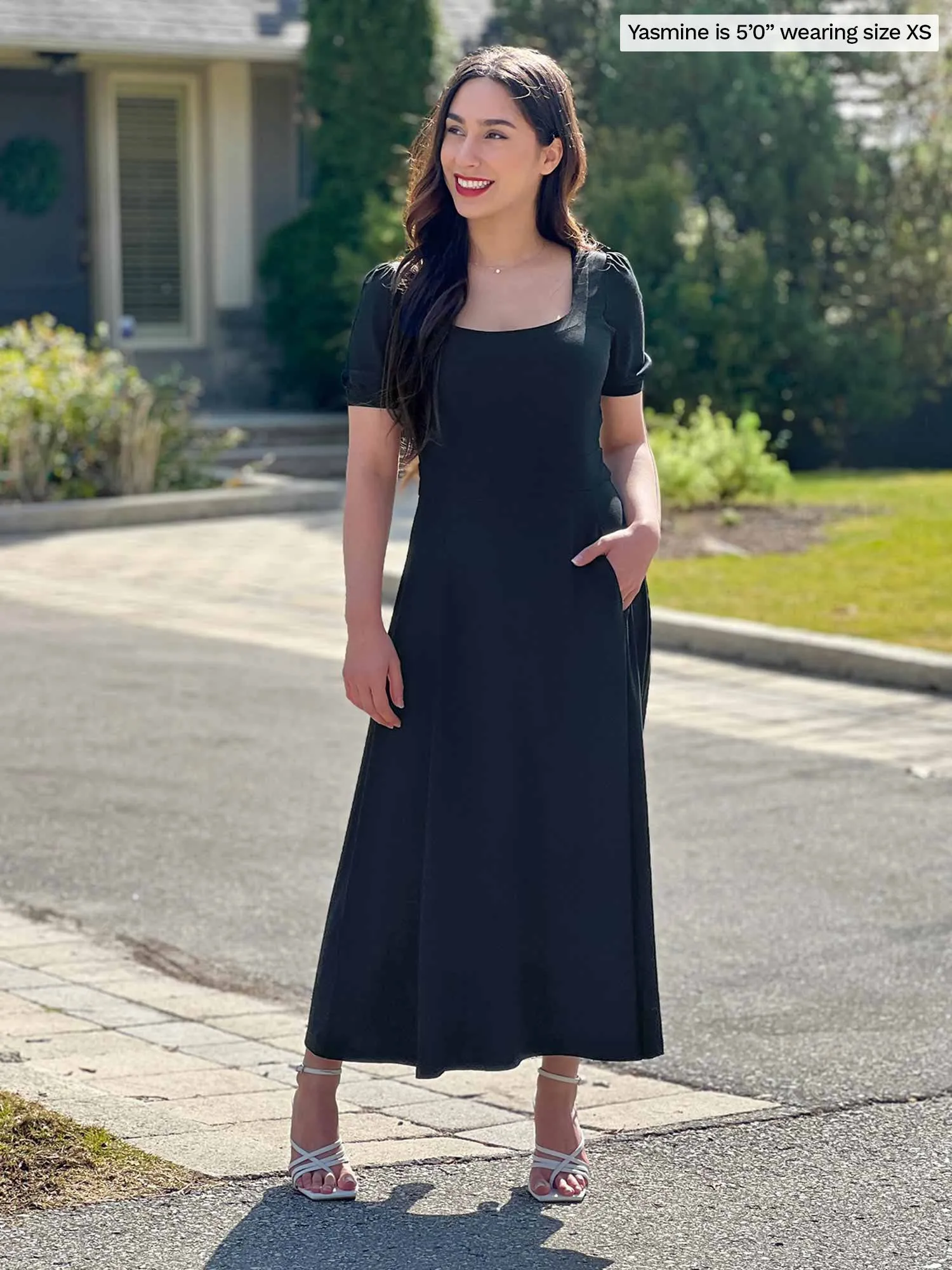Anika puff sleeve midi dress - FINAL SALE