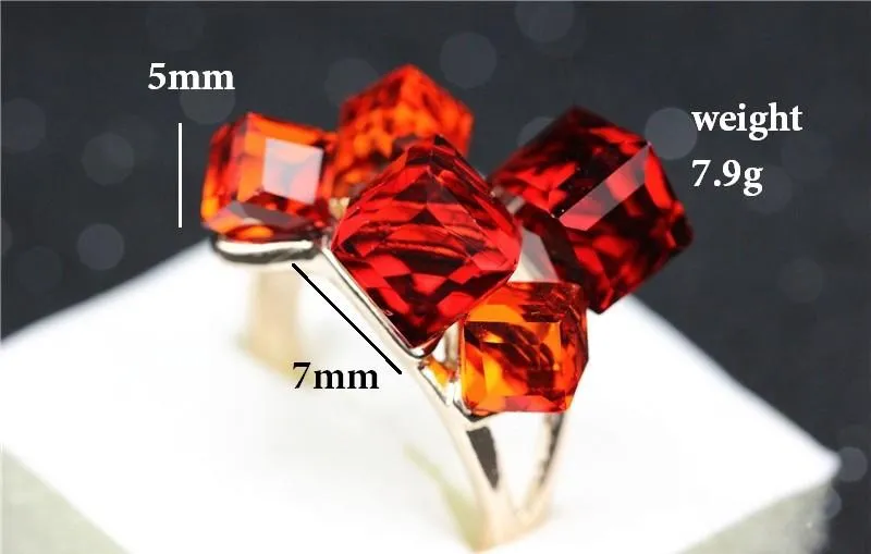 Arctic Roses Rose Gold Crystal Ring