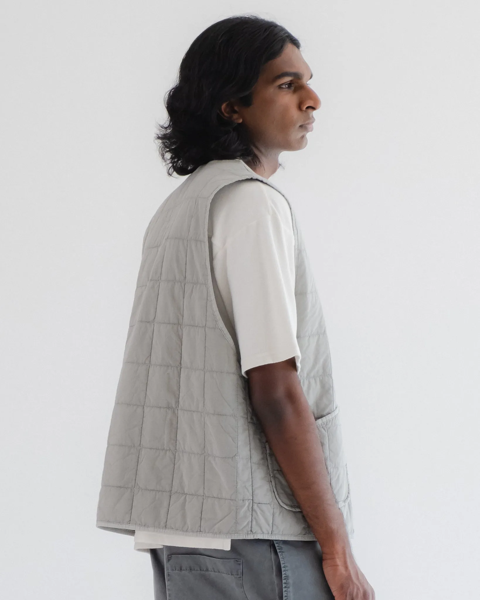 Battery Vest Cotton Quilt Oyster