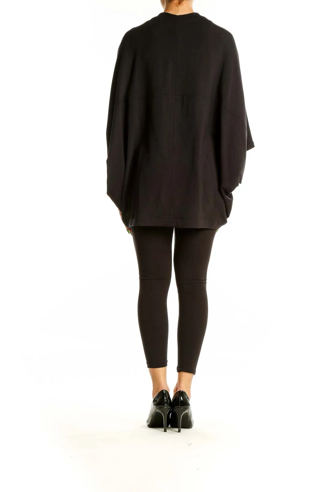 Black Flowy Knit Cardigan