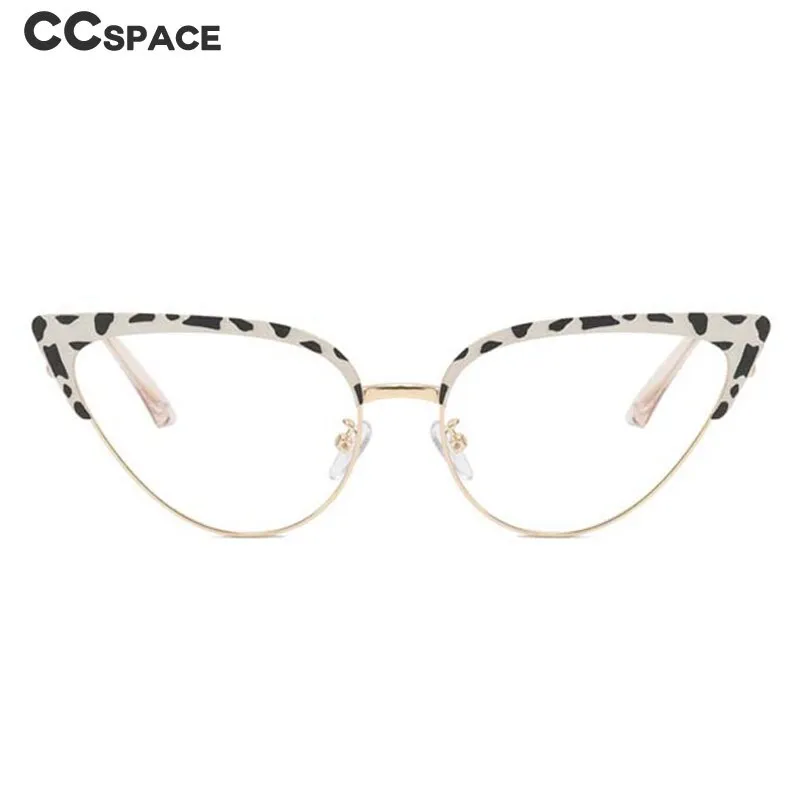 CCspace Women's Full Rim Cat Eye Alloy Frame Eyeglasses 54569