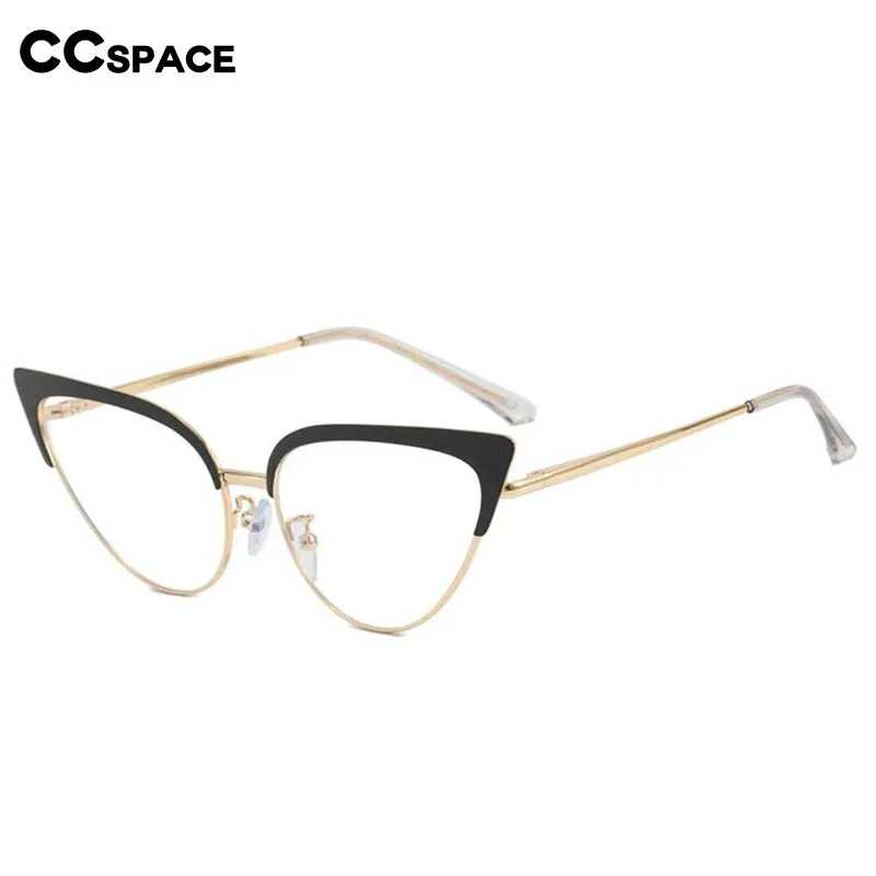 CCspace Women's Full Rim Cat Eye Alloy Frame Eyeglasses 54569