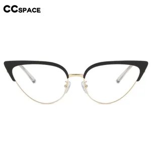 CCspace Women's Full Rim Cat Eye Alloy Frame Eyeglasses 54569