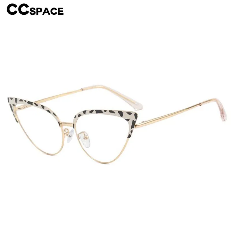 CCspace Women's Full Rim Cat Eye Alloy Frame Eyeglasses 54569