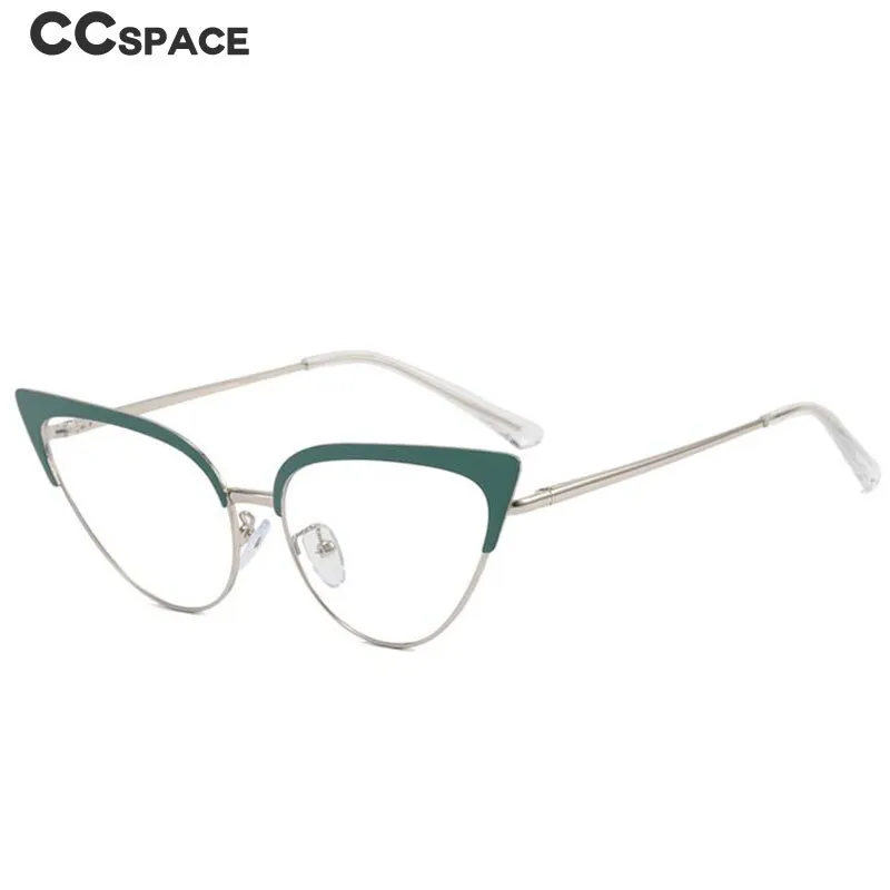 CCspace Women's Full Rim Cat Eye Alloy Frame Eyeglasses 54569
