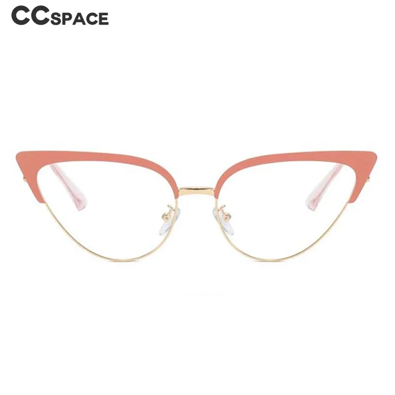 CCspace Women's Full Rim Cat Eye Alloy Frame Eyeglasses 54569