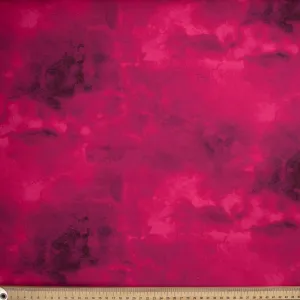 Cloudy Marble Collection #10 Hot Pink Watercolour Shading Cotton Prints
