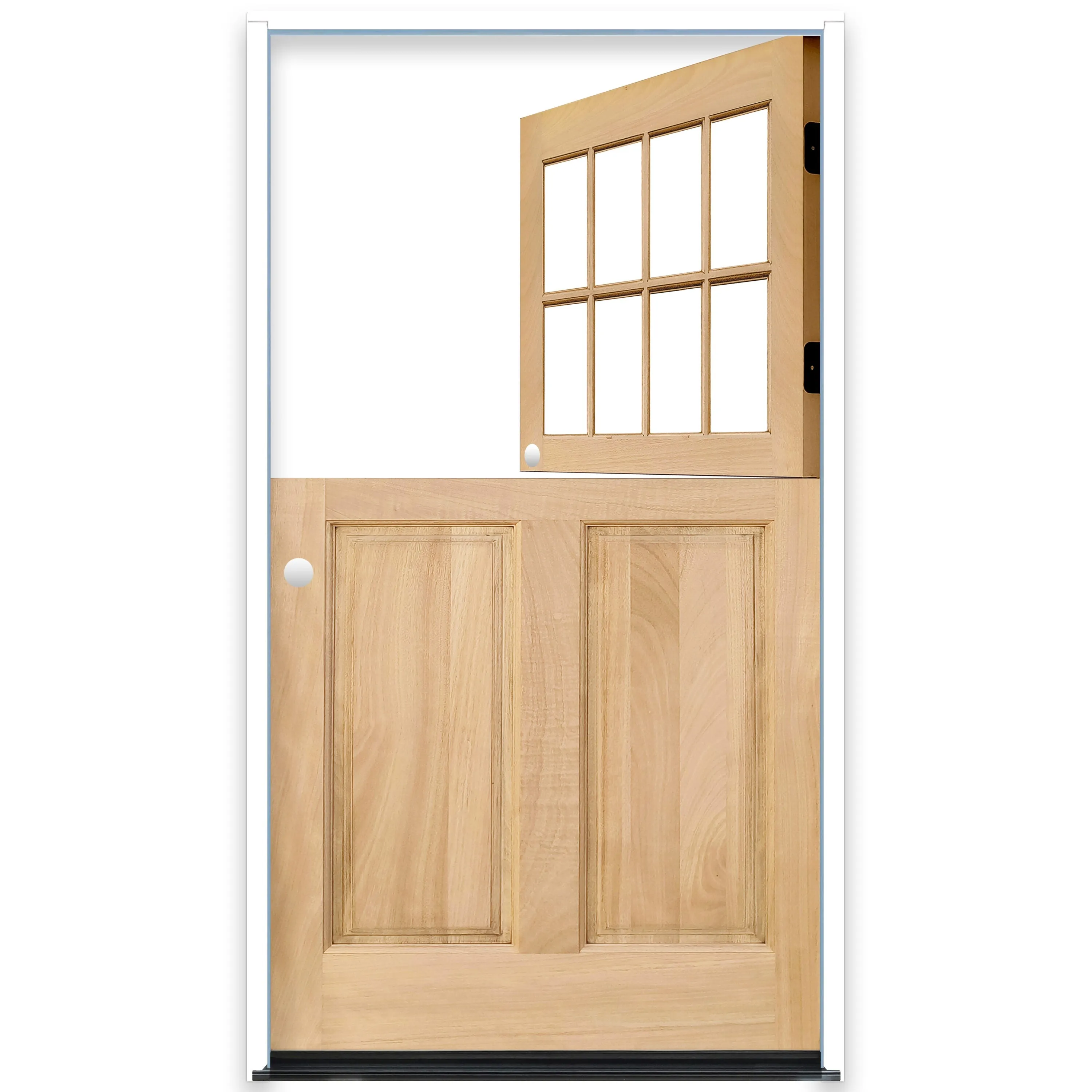 Creative Entryways 4-9/16-in Wood 2/3 Lite Right-Hand Inswing Prehung Dutch Door