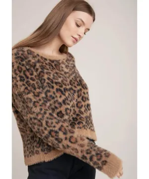 Fuzzy Cheetah Crewneck