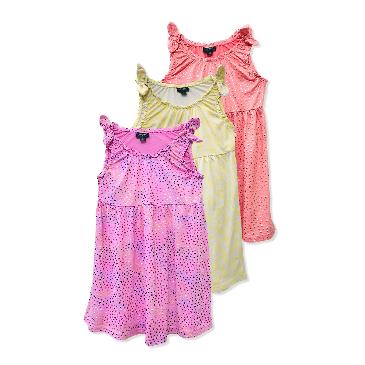 Girls Printed Summer Round Neck Sleeveless Dress