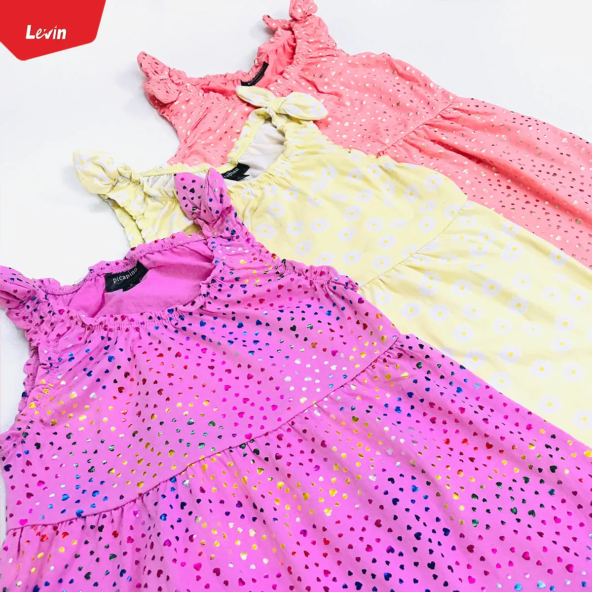 Girls Printed Summer Round Neck Sleeveless Dress