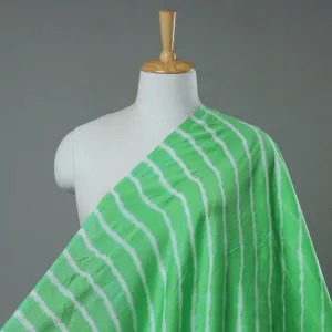 Green - Leheriya Tie-Dye Chanderi Silk Fabric 29