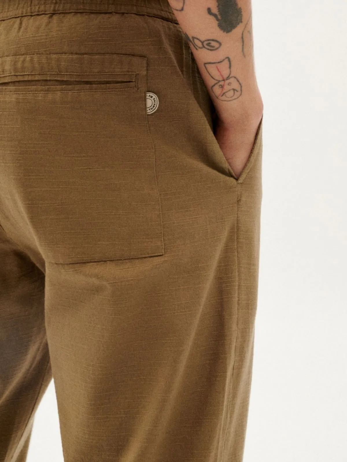Green Travel Pants Thinking MU