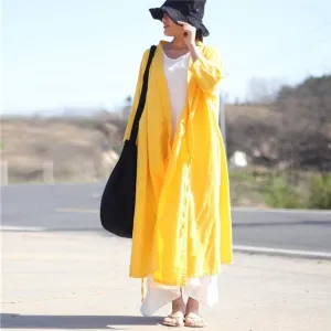 Long Linen Wrap Cardigan  | Zen