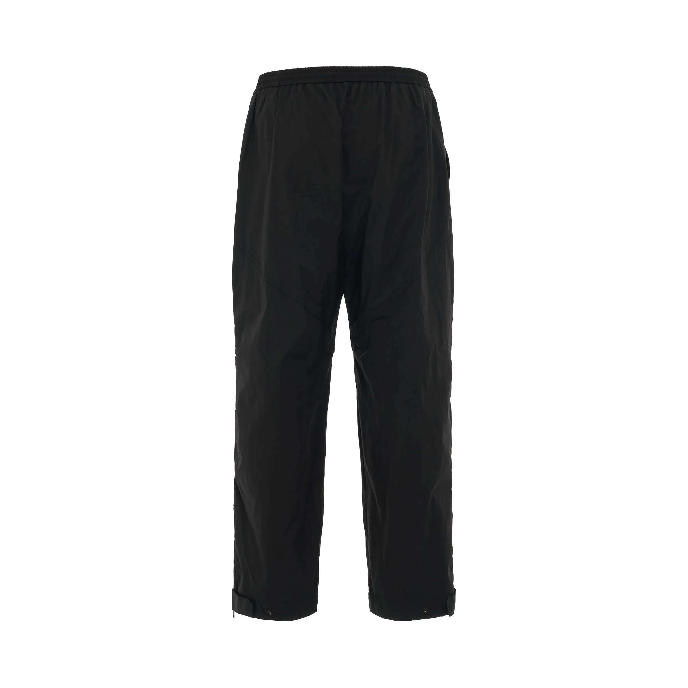 Low Crotch Nylon Pants in Black