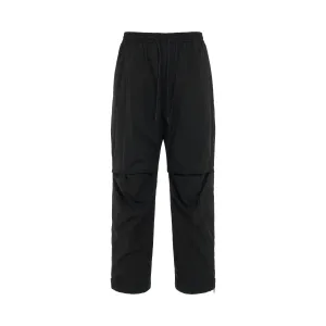 Low Crotch Nylon Pants in Black