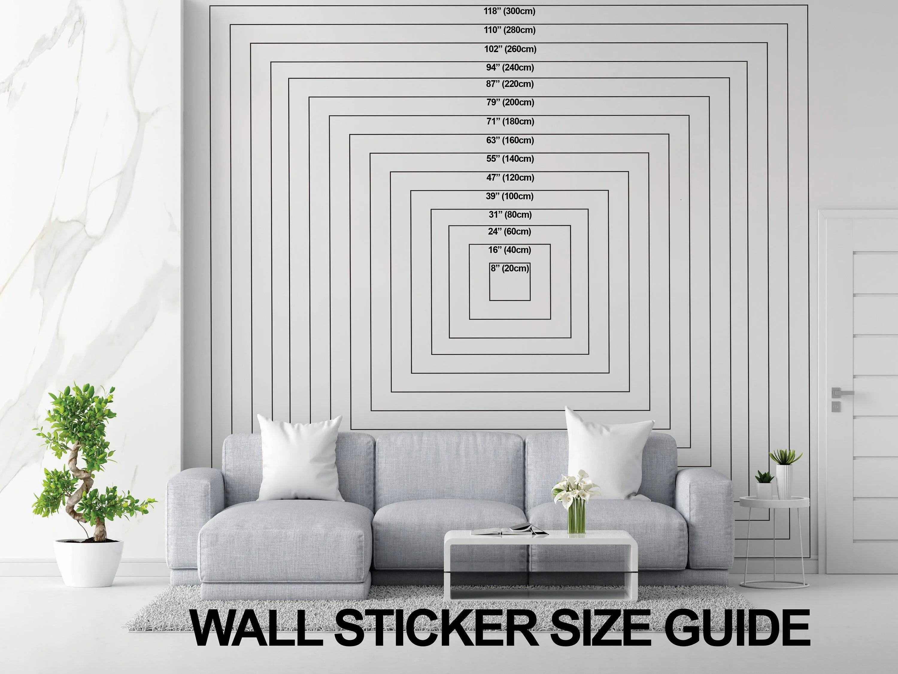 Minimalist Bamboo Wall Decal | Asian-Inspired Bamboo Plant Wall Art | Removable Zen Wall Sticker for Living Room, Office, or Bedroom Decor