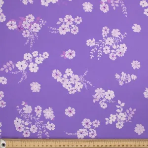 Old World Purple Collection #11 Lilac Flowers on Purple Cotton Prints