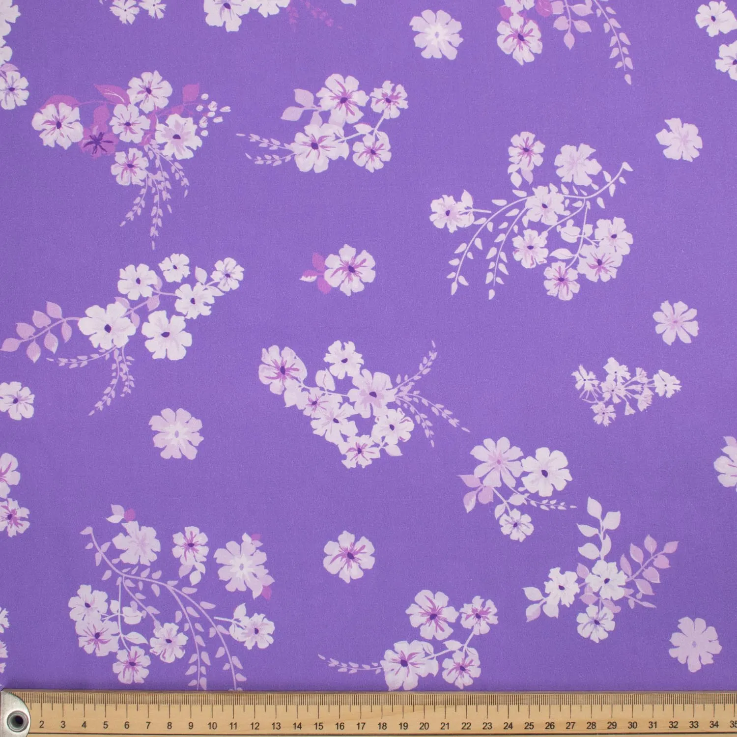 Old World Purple Collection #11 Lilac Flowers on Purple Cotton Prints
