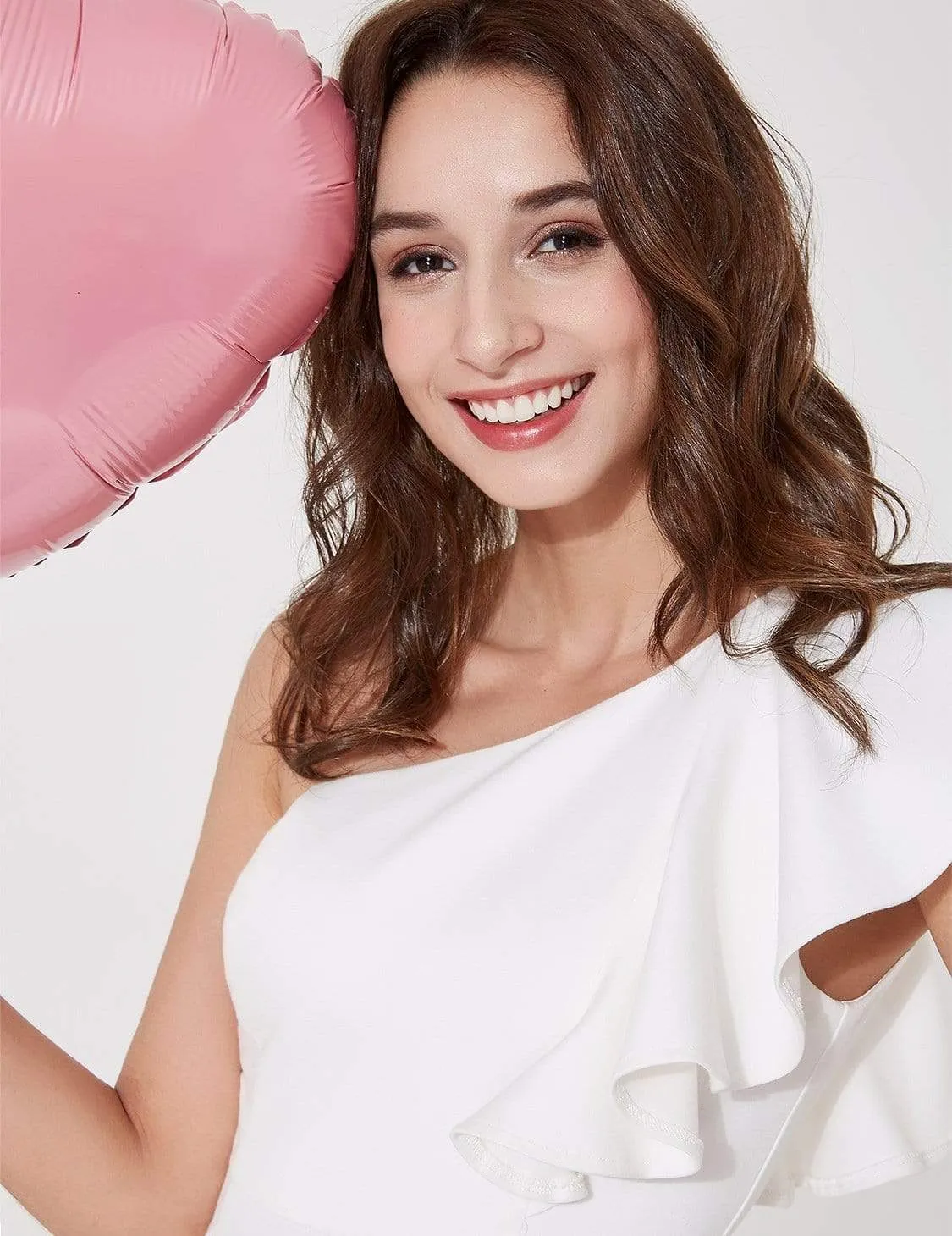 One Shoulder Sexy Fitted Midi Dress