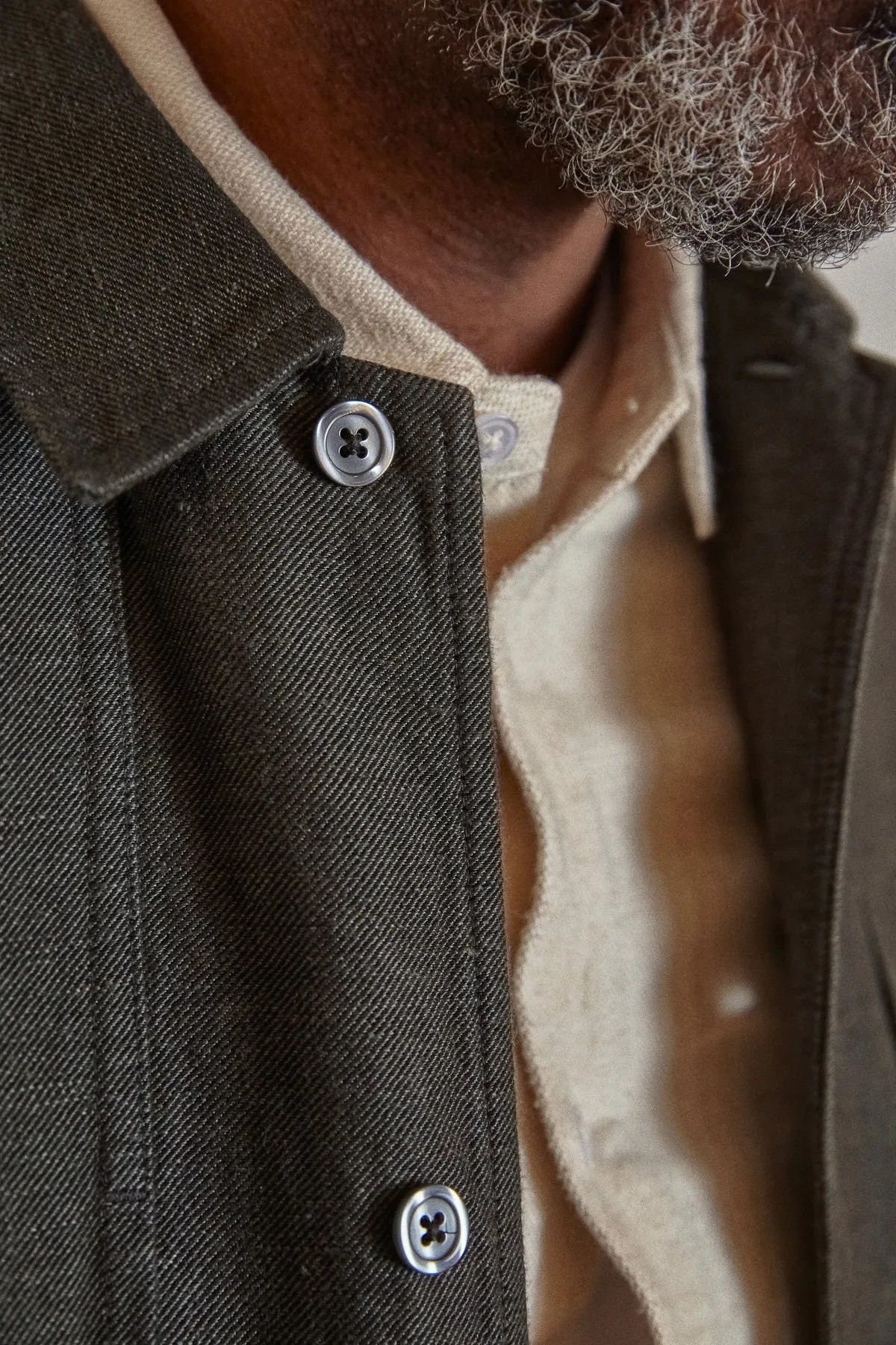 OWE overshirt winter linen steel