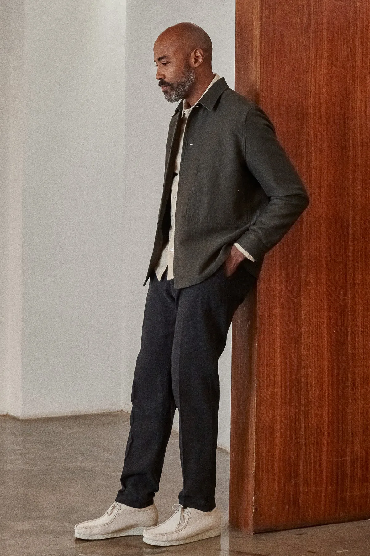 OWE overshirt winter linen steel