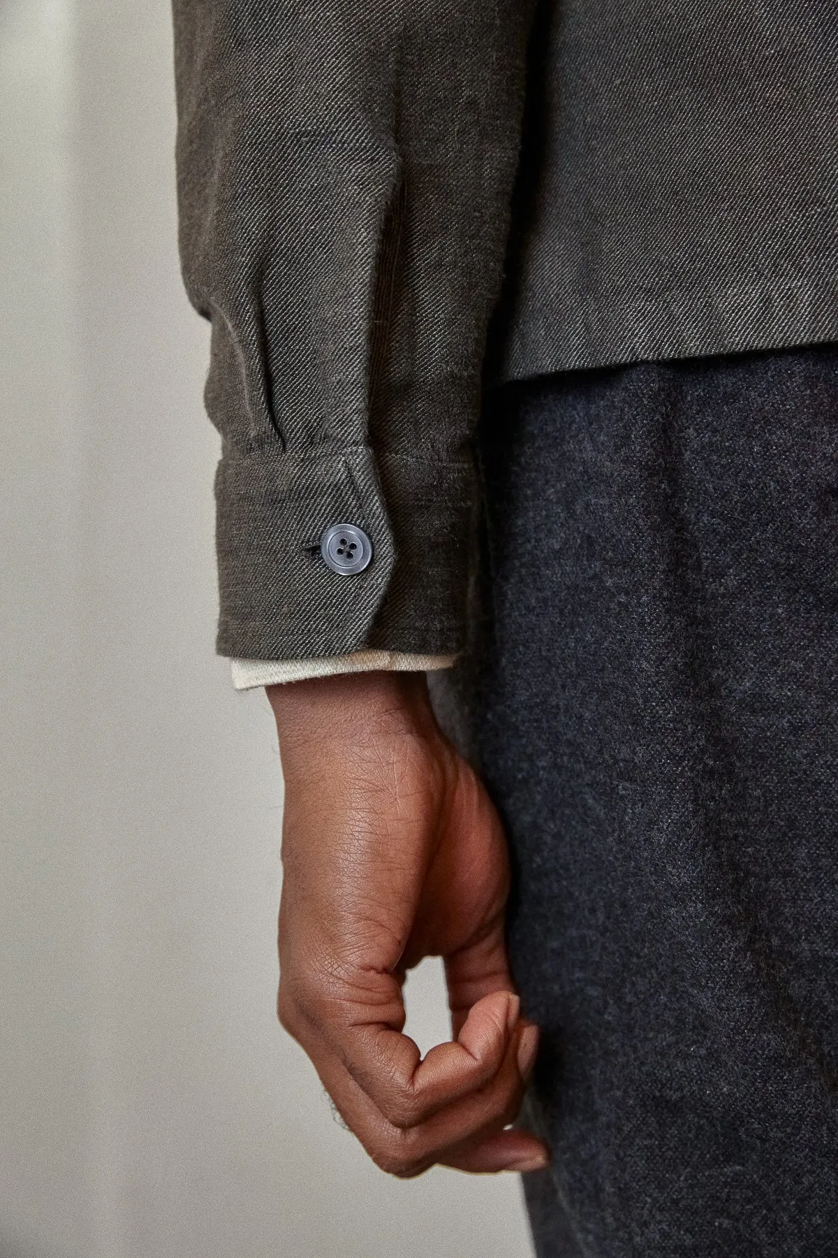 OWE overshirt winter linen steel