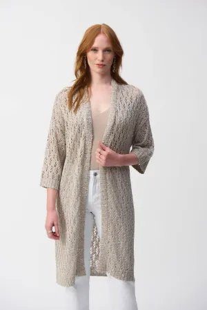 Pointelle Sweater Sequined Cover-Up