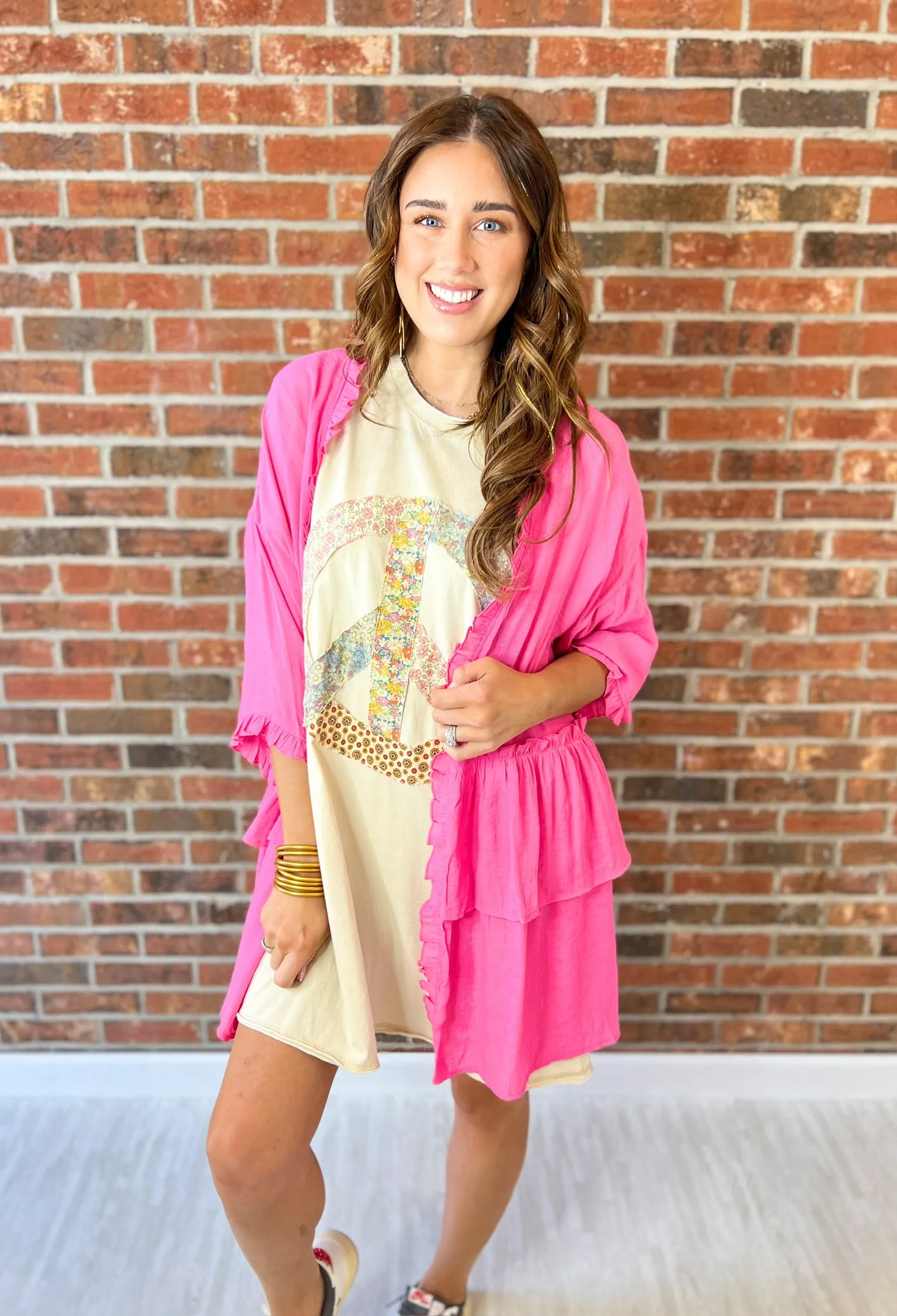 So Emotional Semi Sheer Cardigan - Barbie Pink