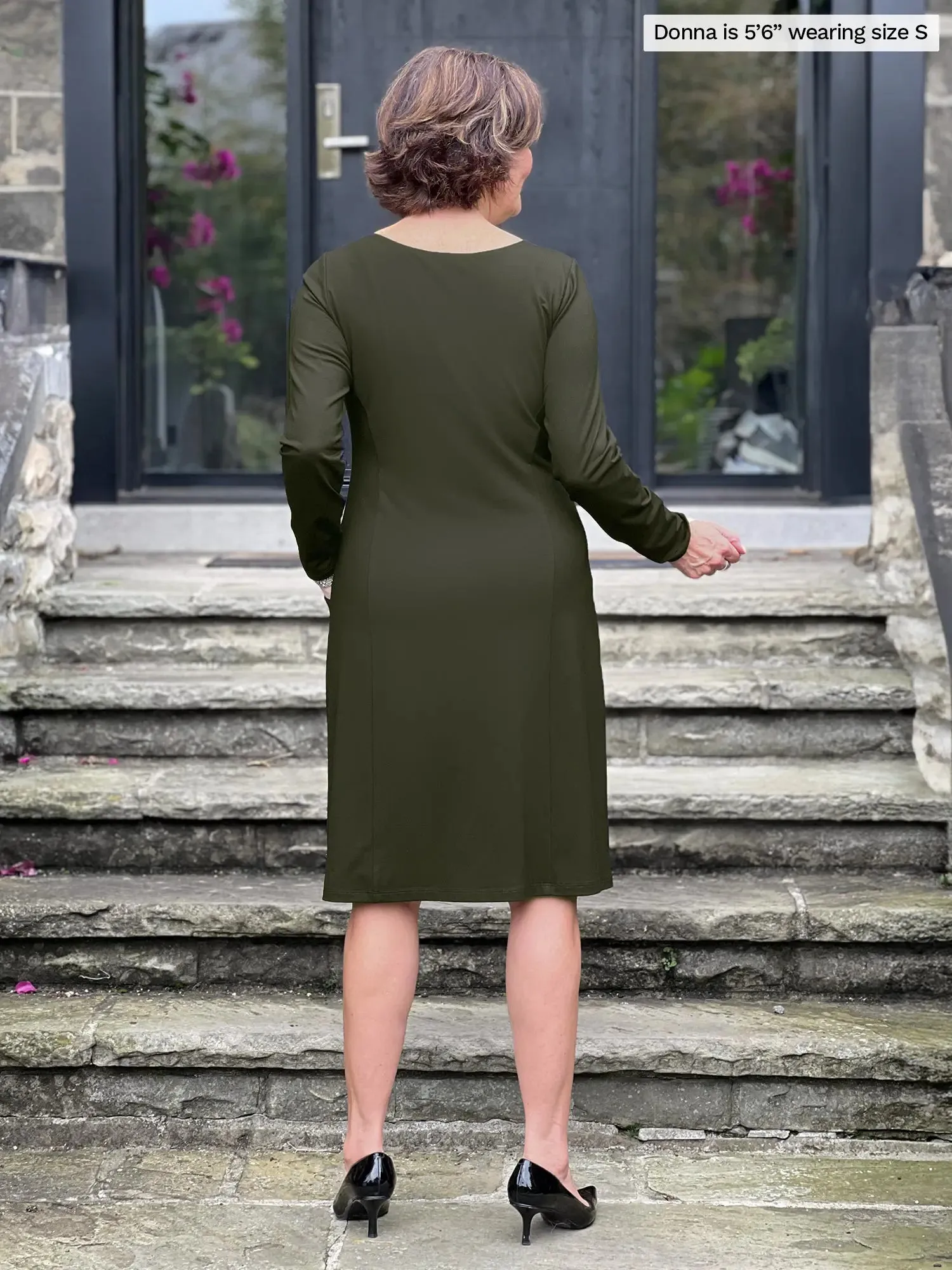 Soraya long sleeve scoop neck dress