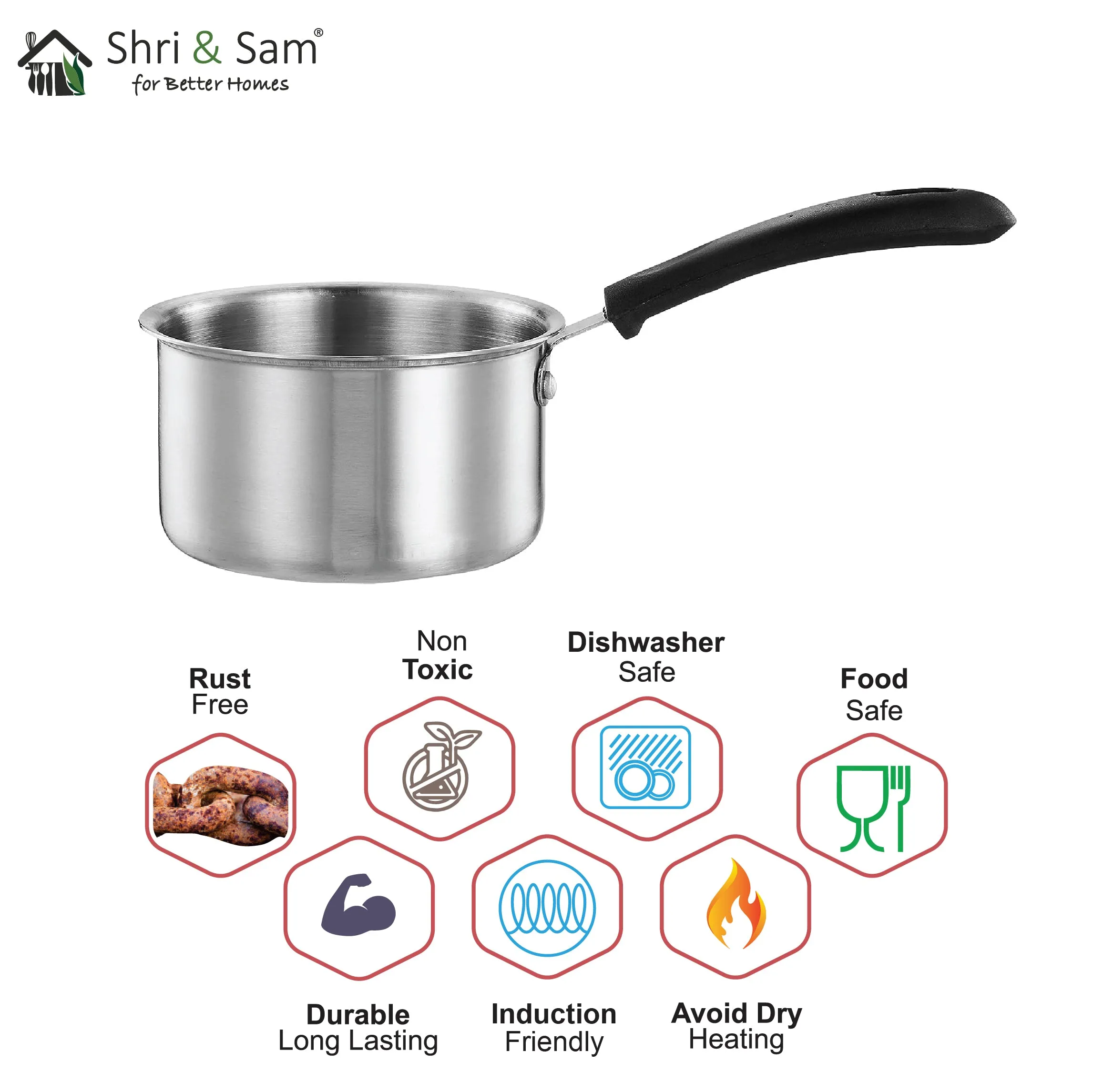 Stainless Steel Sauce Pan, 12 CM