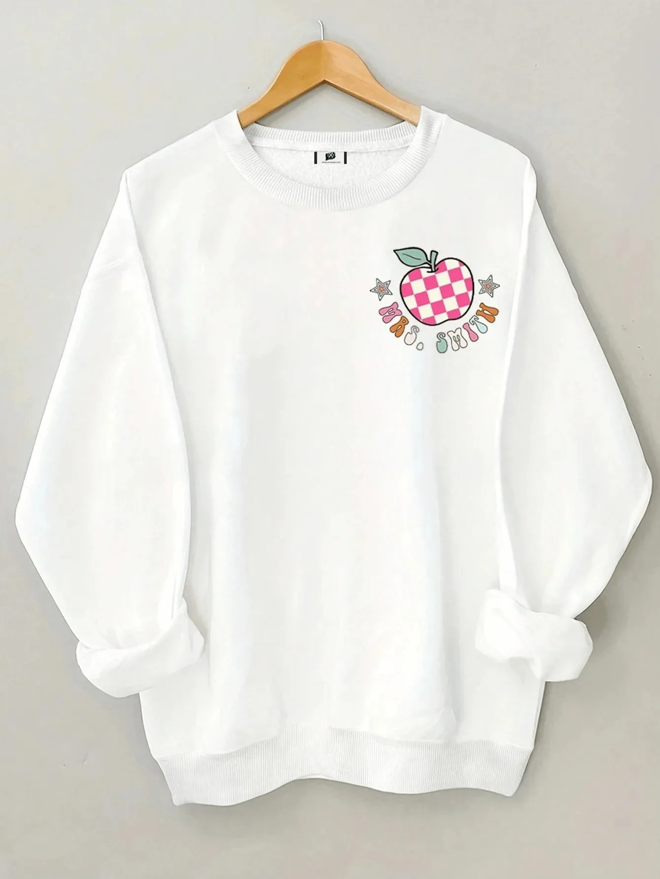 SXV  'IN MY TEACHER ERA’ Printed Cool Aesthetic Drop Shoulder Oversized Baggy Sweatshirt