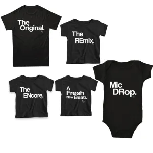 The Original The Remix The Encore® Family Matching Shirts - Black